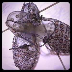 ASOS cheetah jelly sandals